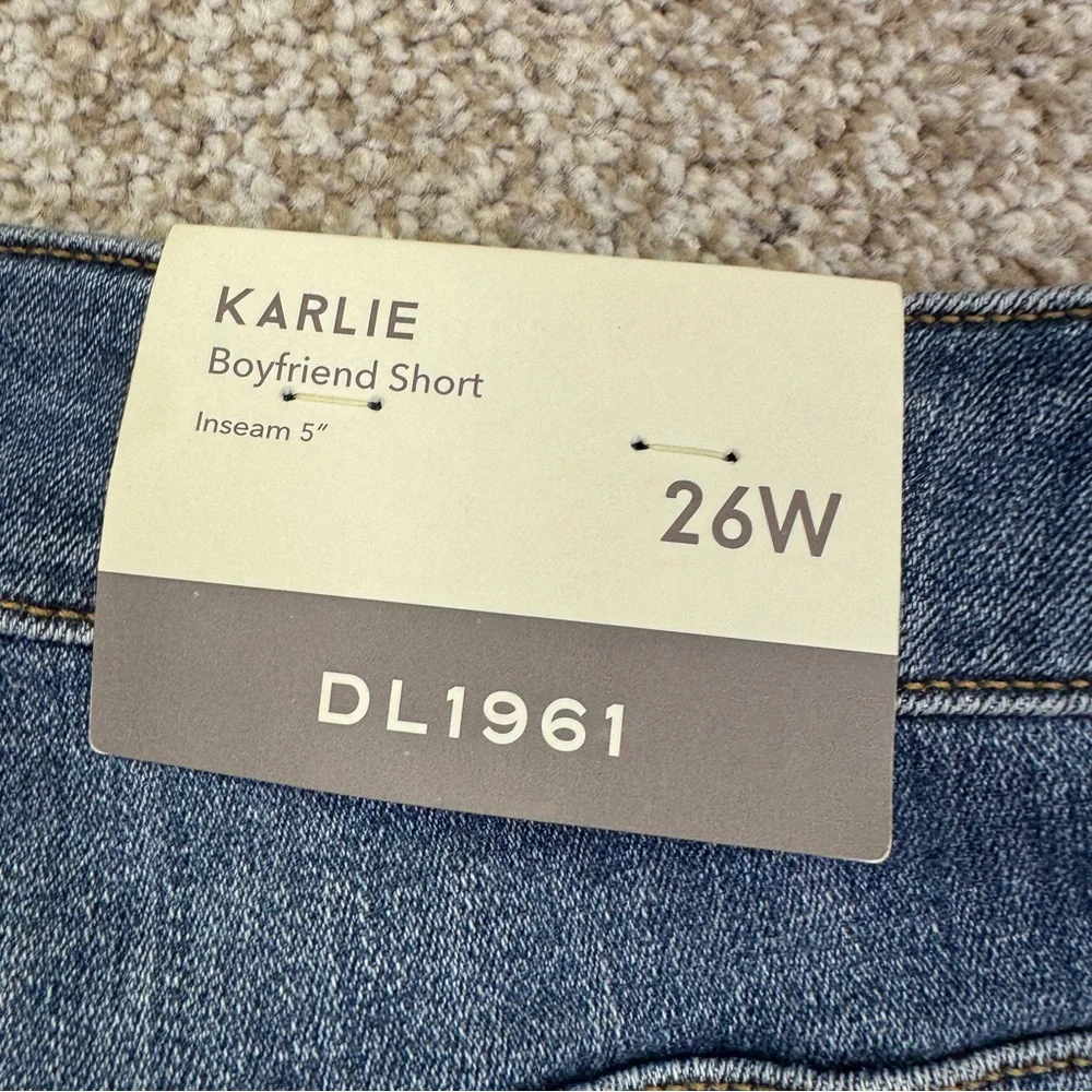 DL1961 Karlie Boyfriends Denim Shorts Women’s Size 26 W Blue Stretch - Picture 9 of 15